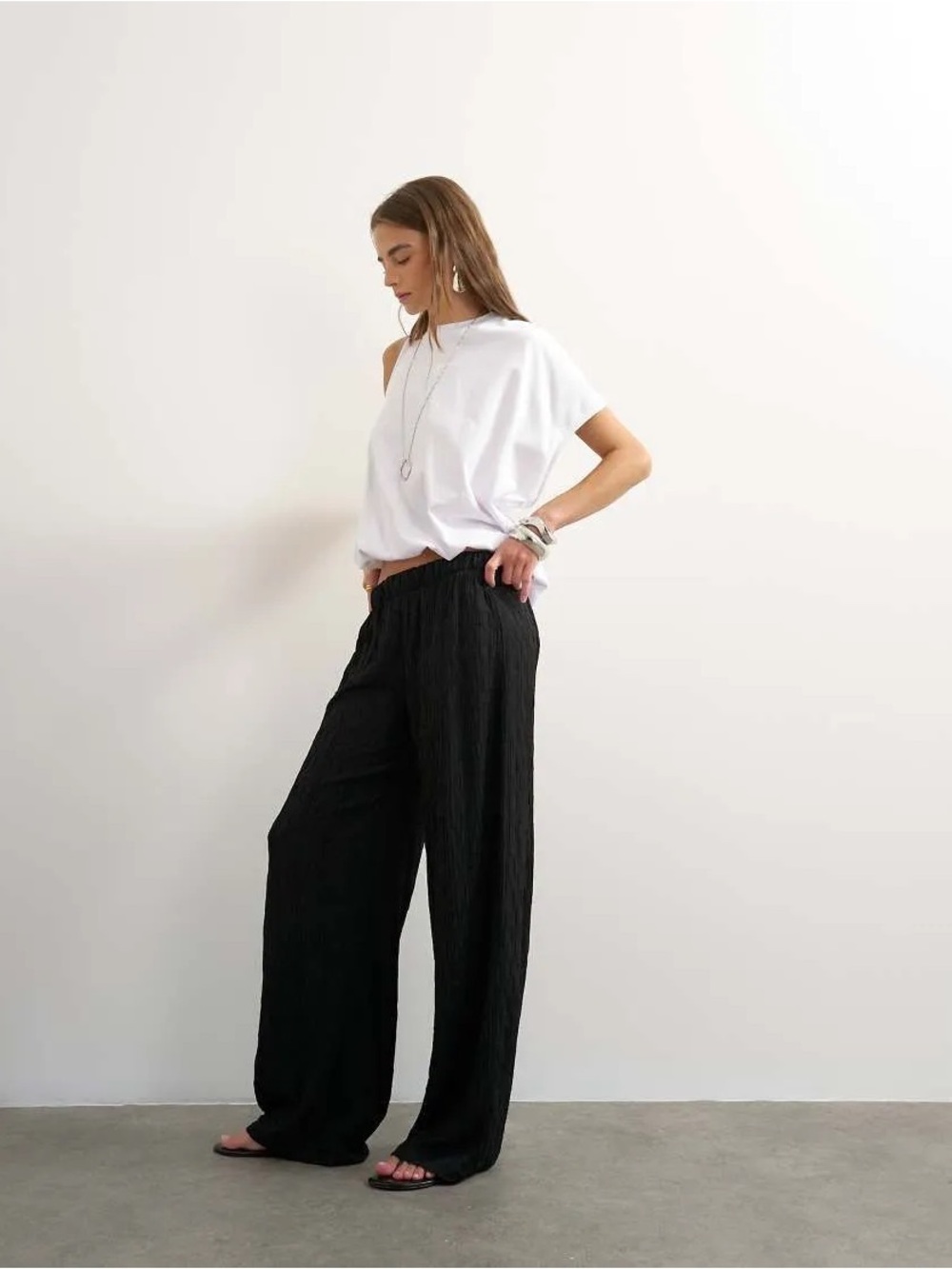 Topshop wide Leg Black Lounge Pants